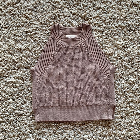 WILFRED CROPPED KNIT TANK TOP - Picture 1 of 5